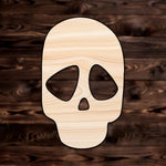 Skull Plywood Craft Cutout , a Intricate laser-cut craft cutout made of high quality birch plywood, featuring detailed designs and clean edges, perfect for home decor or DIY projects.