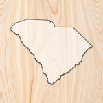 South Carolina State  Acrylic Craft Cutout - Transparent laser-cut acrylic craft cutout designed as a router template, featuring precise shapes and durable construction for various crafting projects.
