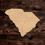 South Carolina State MDF Craft Cutout , a Intricate laser-cut craft cutout made of MDF, featuring detailed designs and clean edges, perfect for home decor or DIY projects.