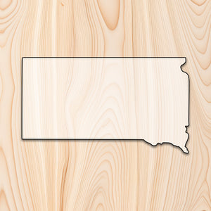 South Dakota State Acrylic Craft Cutout Transparent laser-cut acrylic craft cutout designed as a router template, featuring precise shapes and durable construction for various crafting projects.