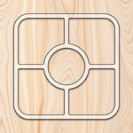 Square 5 Pocket Tray Router Template for woodworking, perfect for shaping custom sized cutting boards, charcuterie boards, trays  and custom projects.