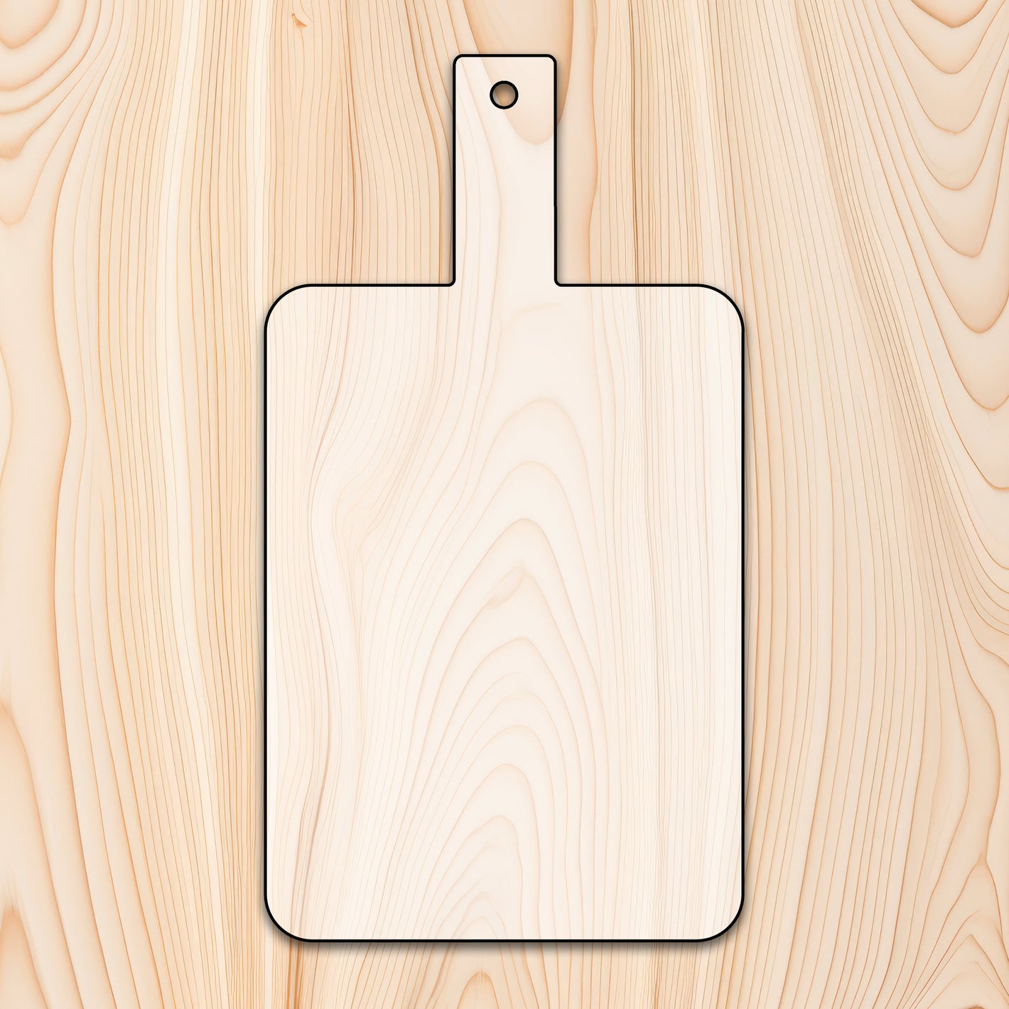 Square Cutting Board or Charcuterie Board Router Template  for woodworking, perfect for shaping custom sized cutting boards, charcuterie boards, and custom projects.