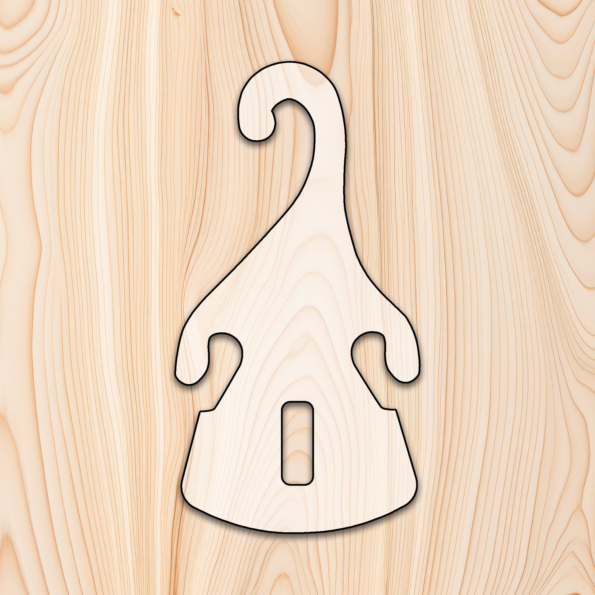 Stackable Flower Pot Hanger Template (2 hooks)for woodworking, perfect for shaping custom sized cutting boards, charcuterie boards, and custom projects.