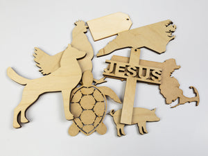 Statedwoods Supply-art supply, bunny, Christmas Ornament, craft, craft project, crafting, DIY, easter, laser, laser cut, Laser Engraved, MDF, MDF blanks, ornament, rabbit, woodworking-Thank You for looking into Statedwoods Supply! We offer high quality MDF shape cutouts. All MDF is a ready to craft surface.All shapes are laser cut and pieces will have laser edges. There are some size limitation. Follow the sizing chart photo to see final sizes. Sizes are measured from 