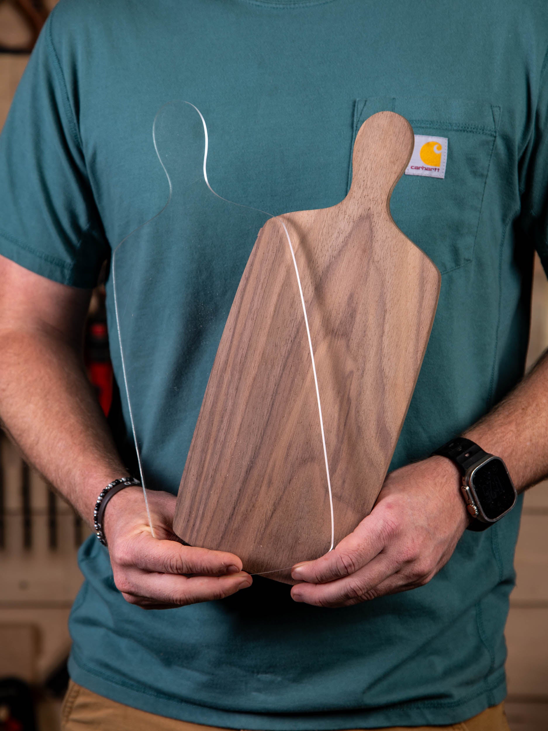 Clear acrylic used for router templates