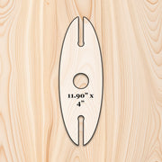 Surfboard Wine Glass Caddy Acrylic Router Template