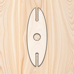 Surfboard Wine Glass Caddy Router Template for woodworking, perfect for shaping custom sized cutting boards, charcuterie boards, and custom projects.