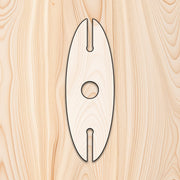 Surfboard Wine Glass Caddy Acrylic Router Template