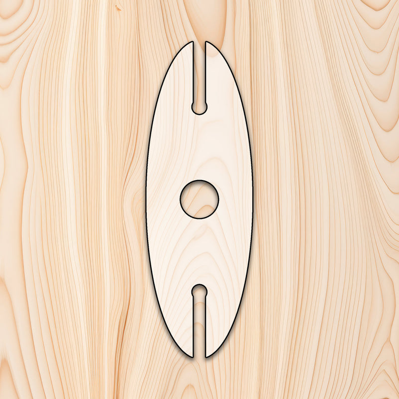 Surfboard Wine Glass Caddy Acrylic Router Template