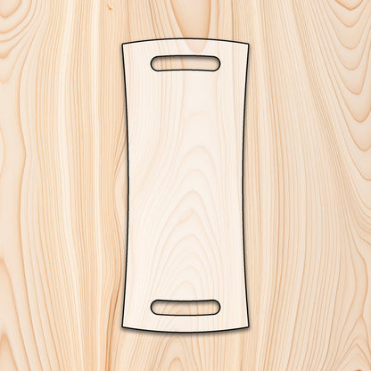 Tapered Rectangle Cutting Board or Charcuterie Board Router Template for woodworking, perfect for shaping custom sized cutting boards, charcuterie boards, and custom projects.