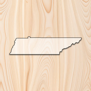 Tennessee State Acrylic Craft Cutout - Transparent laser-cut acrylic craft cutout designed as a router template, featuring precise shapes and durable construction for various crafting projects.