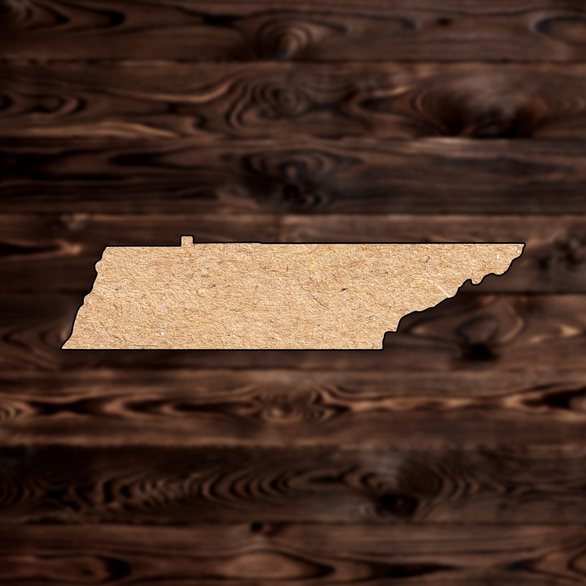 Tennessee State MDF Craft Cutout , a Intricate laser-cut craft cutout made of MDF, featuring detailed designs and clean edges, perfect for home decor or DIY projects.