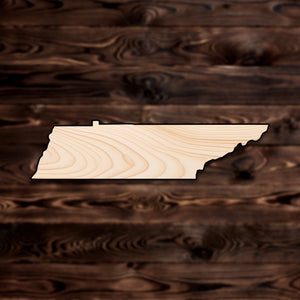 Tennessee State Plywood Craft Cutout , a Intricate laser-cut craft cutout made of high quality birch plywood, featuring detailed designs and clean edges, perfect for home decor or DIY projects.