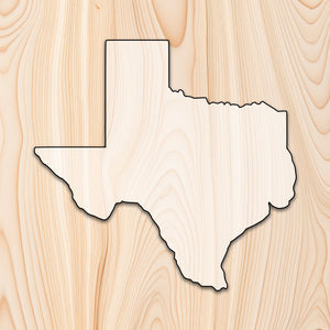 Texas State Acrylic Craft Cutout - Transparent laser-cut acrylic craft cutout designed as a router template, featuring precise shapes and durable construction for various crafting projects.