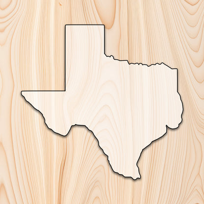 Texas State Acrylic Craft Cutout - Transparent laser-cut acrylic craft cutout designed as a router template, featuring precise shapes and durable construction for various crafting projects.