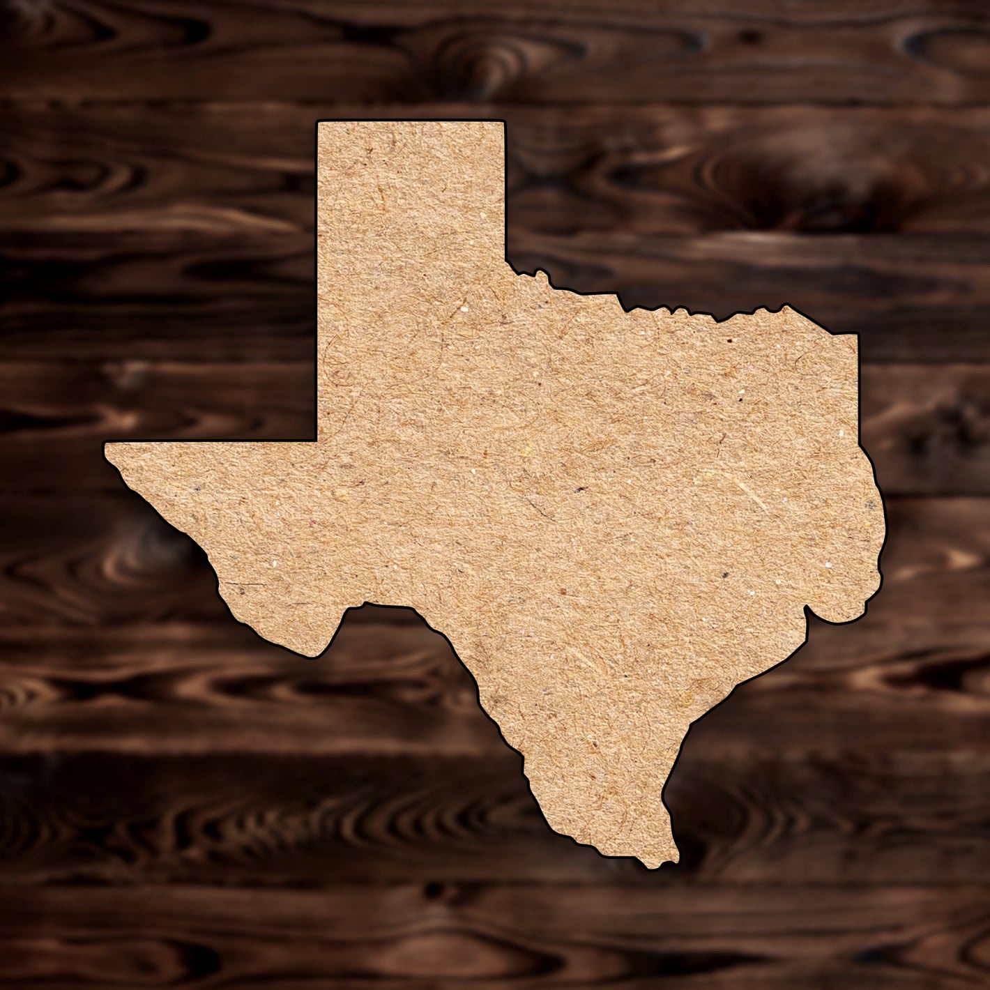Texas State MDF Craft Cutout , a Intricate laser-cut craft cutout made of MDF, featuring detailed designs and clean edges, perfect for home decor or DIY projects.