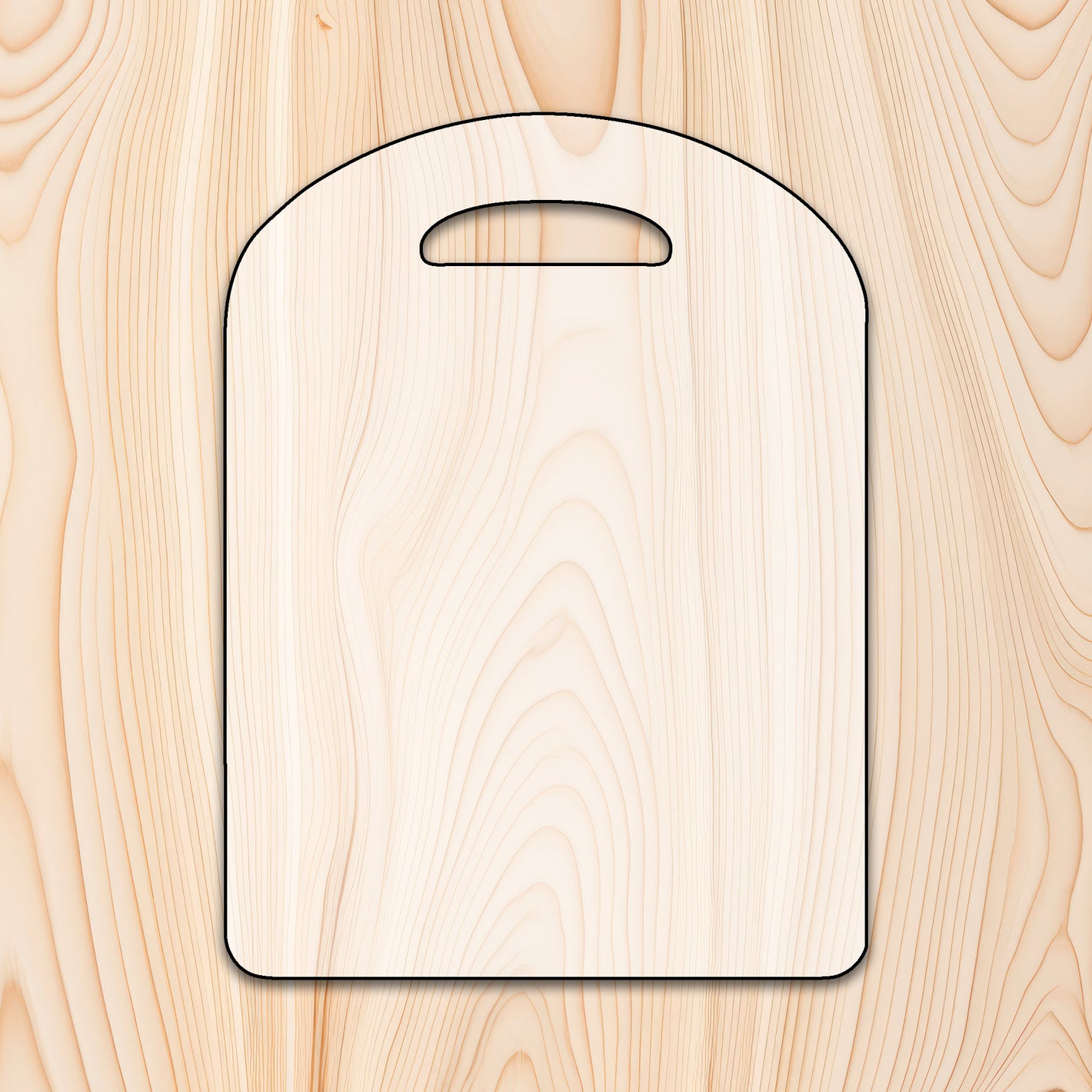 The Arc" Cutting Board or Charcuterie Board Router Template for woodworking, perfect for shaping custom sized cutting boards, charcuterie boards, and custom projects.