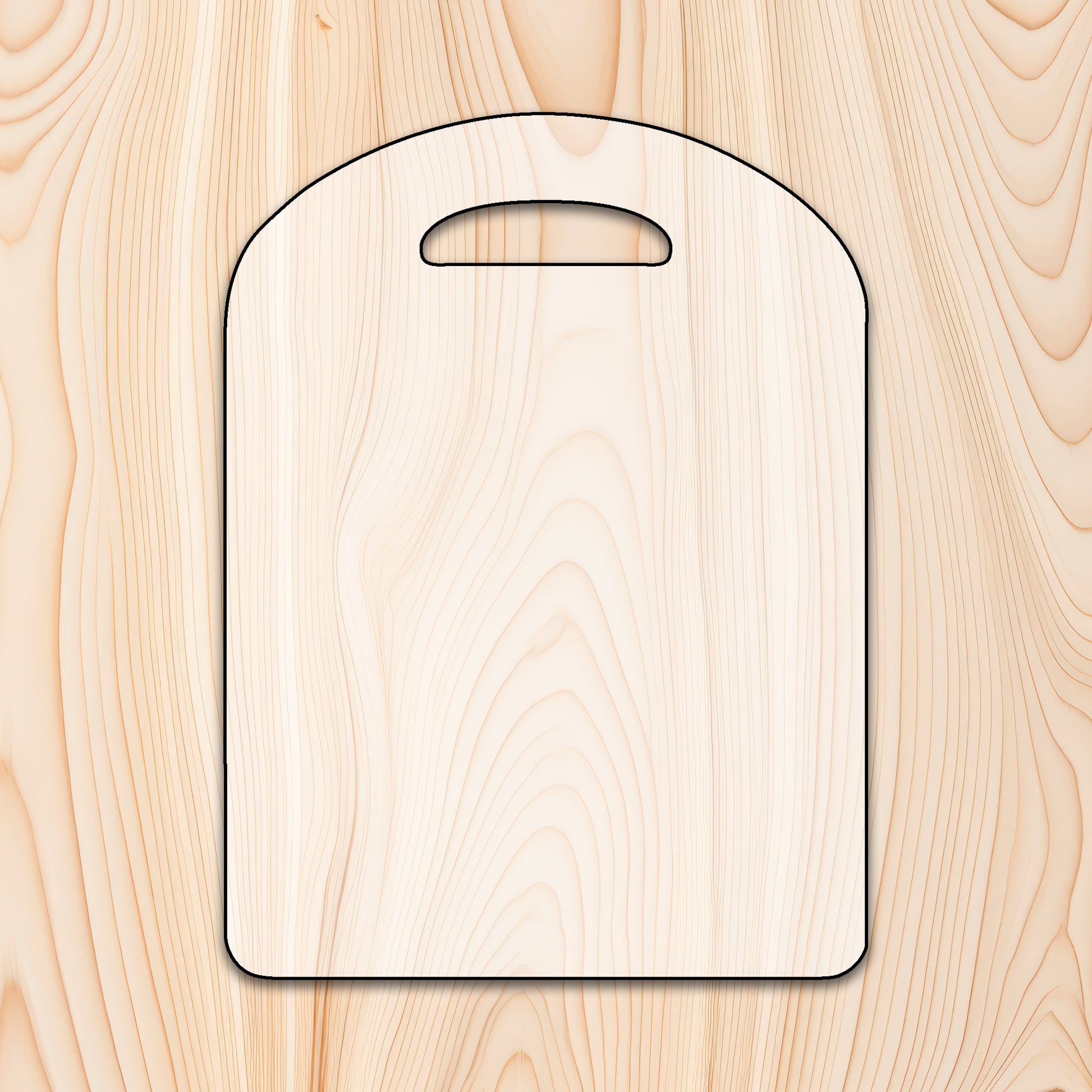 The Arc" Cutting Board or Charcuterie Board Router Template for woodworking, perfect for shaping custom sized cutting boards, charcuterie boards, and custom projects.