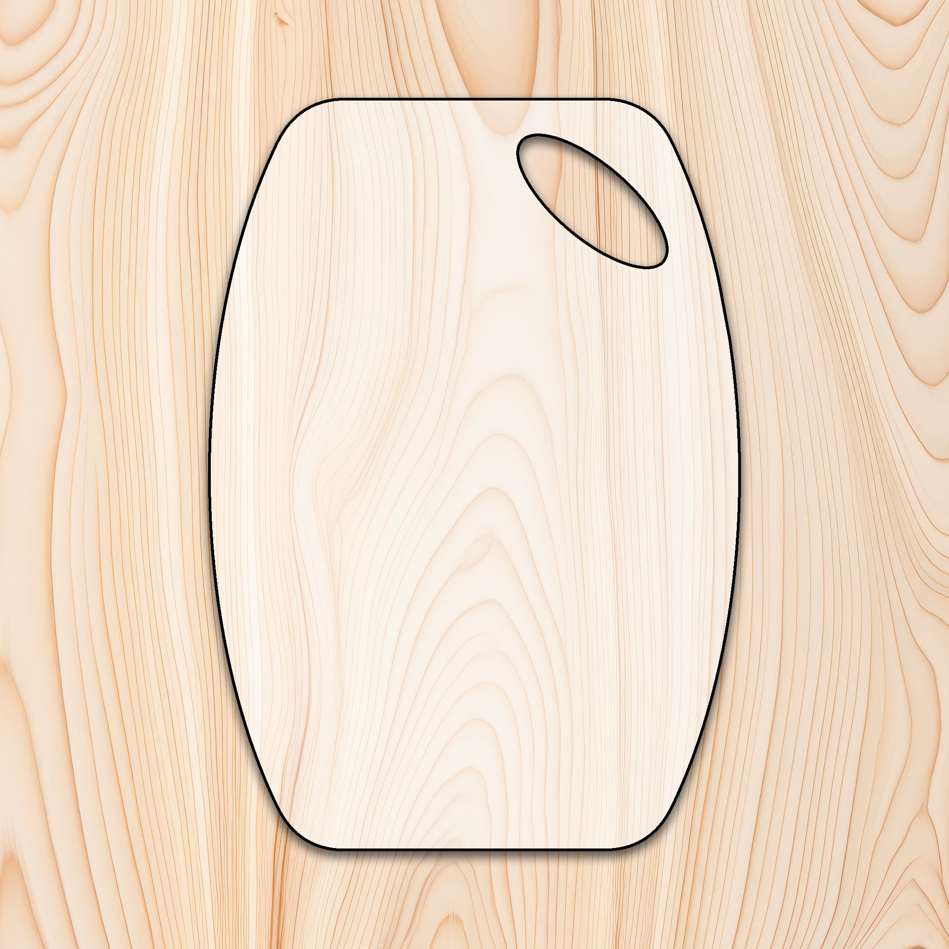 "The Crafted Curve" Cutting Board or Charcuterie Board Router Template for woodworking, perfect for shaping custom sized cutting boards, charcuterie boards, and custom projects.