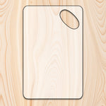 Thumb Handle Cutting Board or Charcuterie Board Router Template
 for woodworking, perfect for shaping custom sized cutting boards, charcuterie boards, and custom projects.
