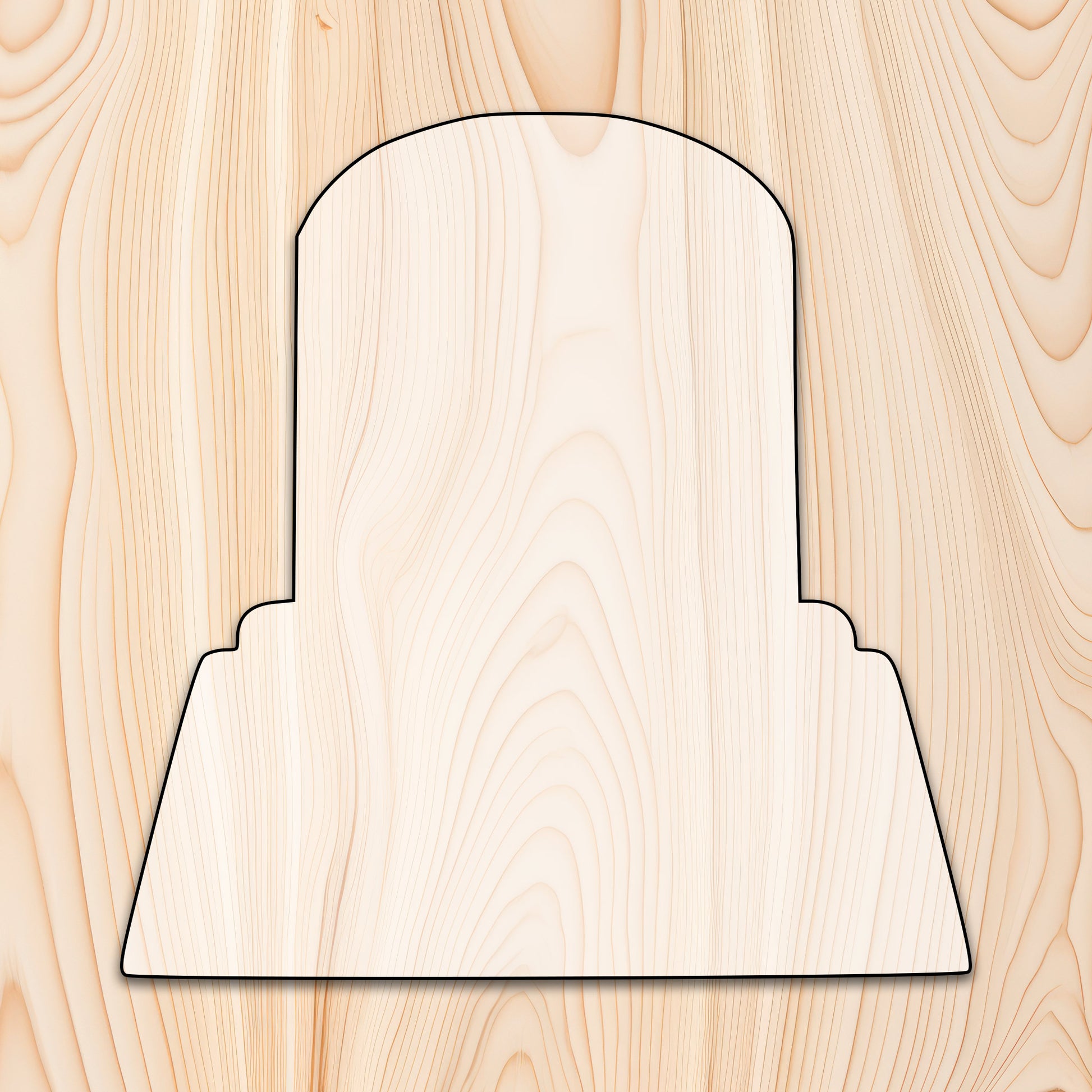 Tombstone  Acrylic Craft Cutout - Transparent laser-cut acrylic craft cutout designed as a router template, featuring precise shapes and durable construction for various crafting projects.