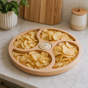 4 Spoke Circle Tray Acrylic Router Template