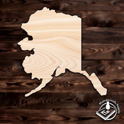 alaska state craft cutout wood