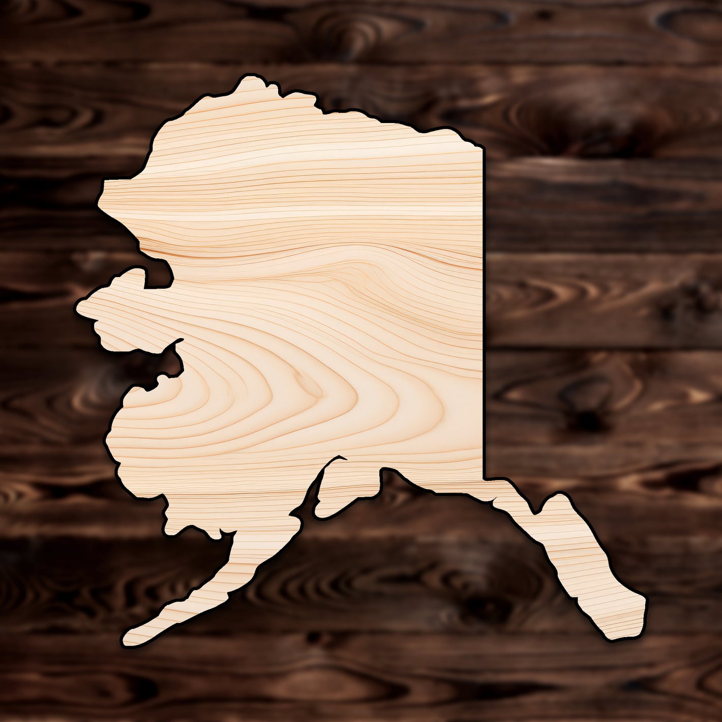 Alaska State Plywood Craft Shape