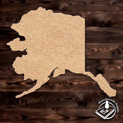 alaska state mdf plywood craft cutout