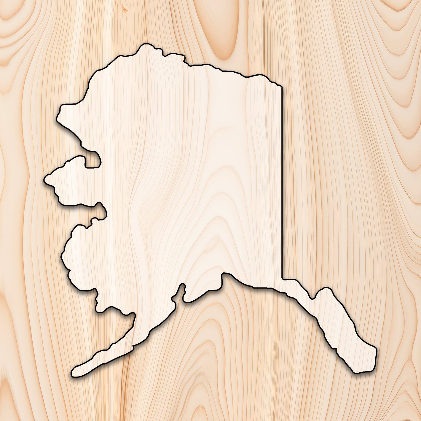 Alaska Cutting Board or Charcuterie Board Acrylic Router Template