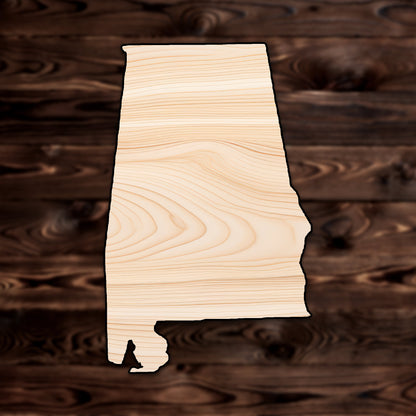 Alabama State Plywood Craft Shape