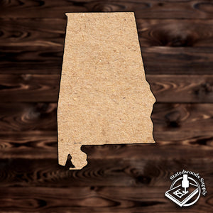 alabama state mdf plywood craft cutout