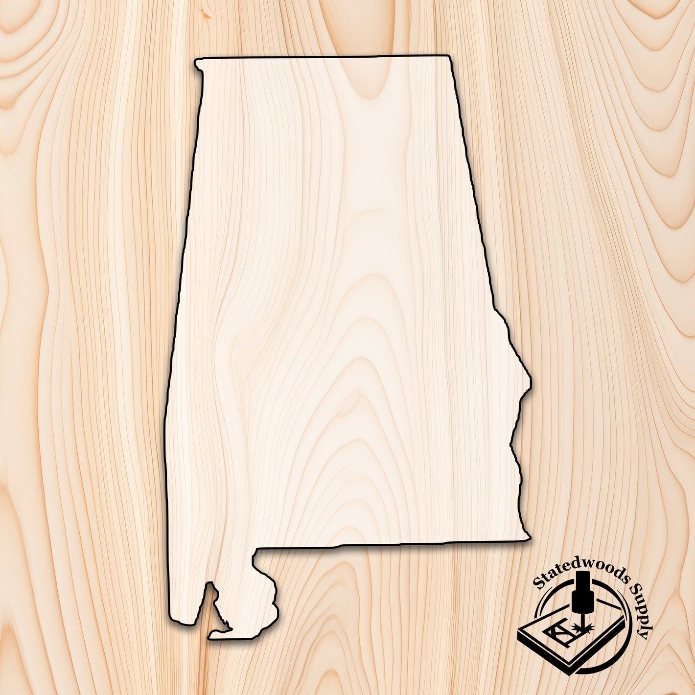 alabama state acrylic craft cutout