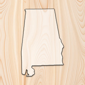 Alabama State Acrylic Craft Cutout