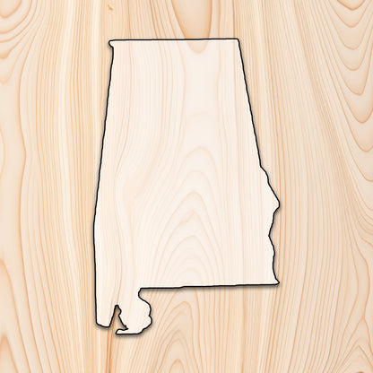 Alabama State Acrylic Craft Cutout