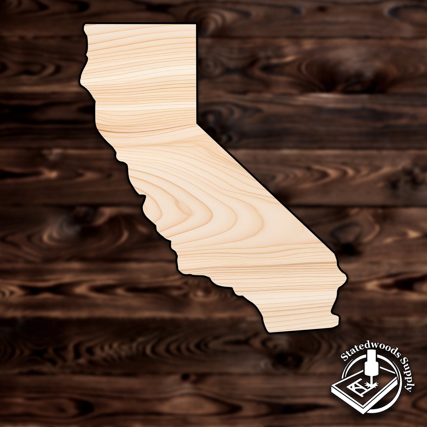 california state craft cutout wood