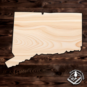 conneticut state craft cutout wood