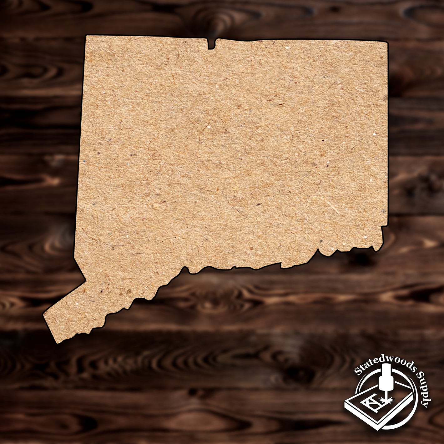 Connecticut state mdf plywood craft cutout