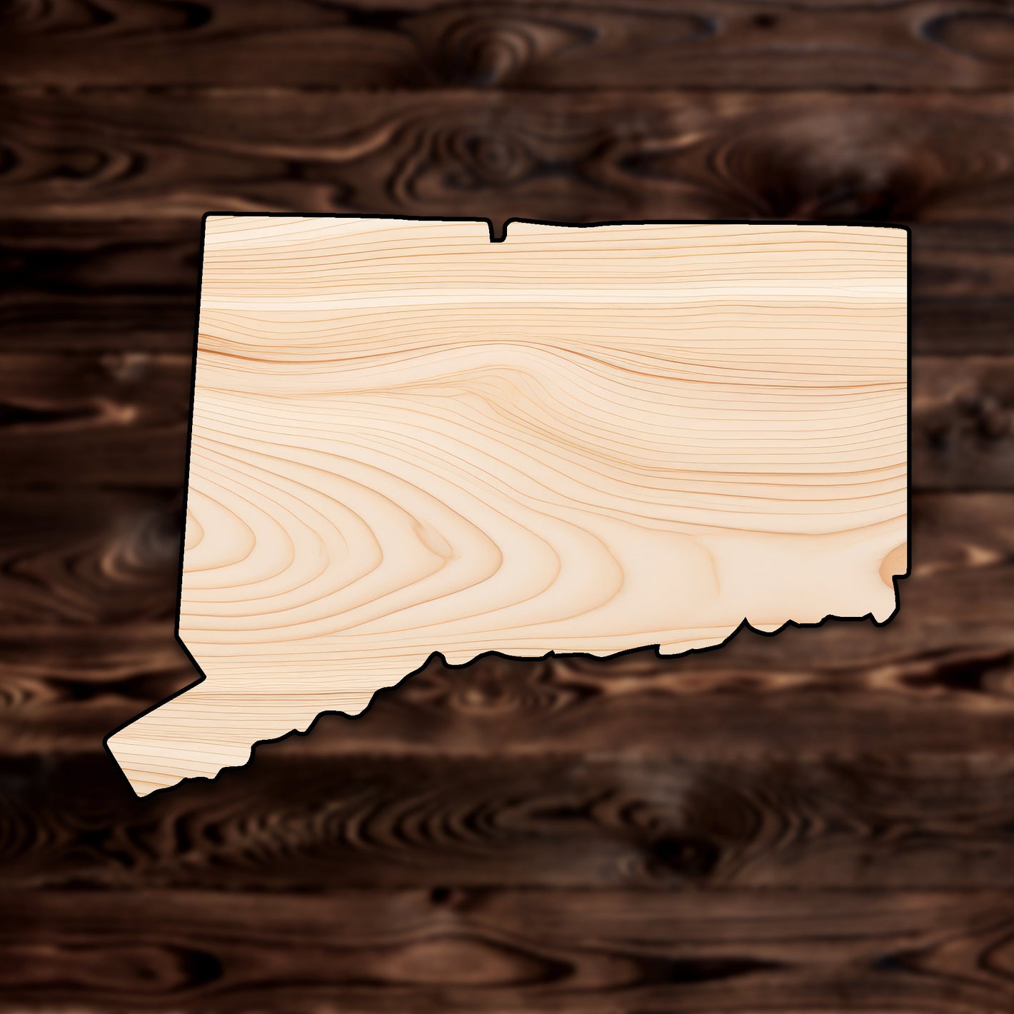 Connecticut State Plywood Craft Shape