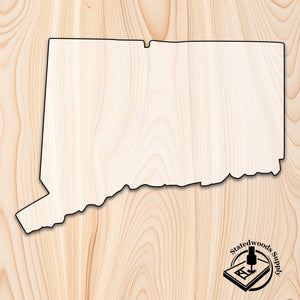 connecticut state acrylic craft cutout