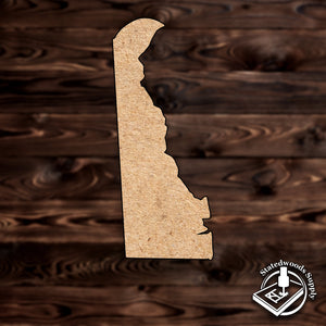 Delaware state mdf plywood craft cutout