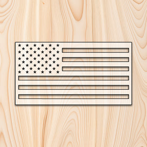 USA Flag 4th of July Acrylic Craft Cutout