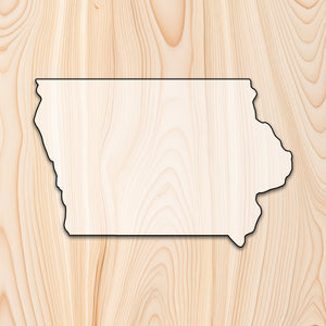 Iowa State Acrylic Craft Cutout