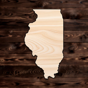 Illinois State Plywood Craft Shape