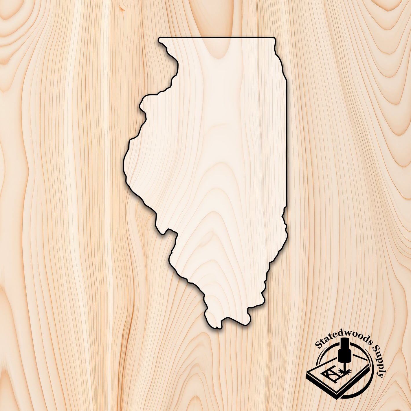 illinois state acrylic craft cutout