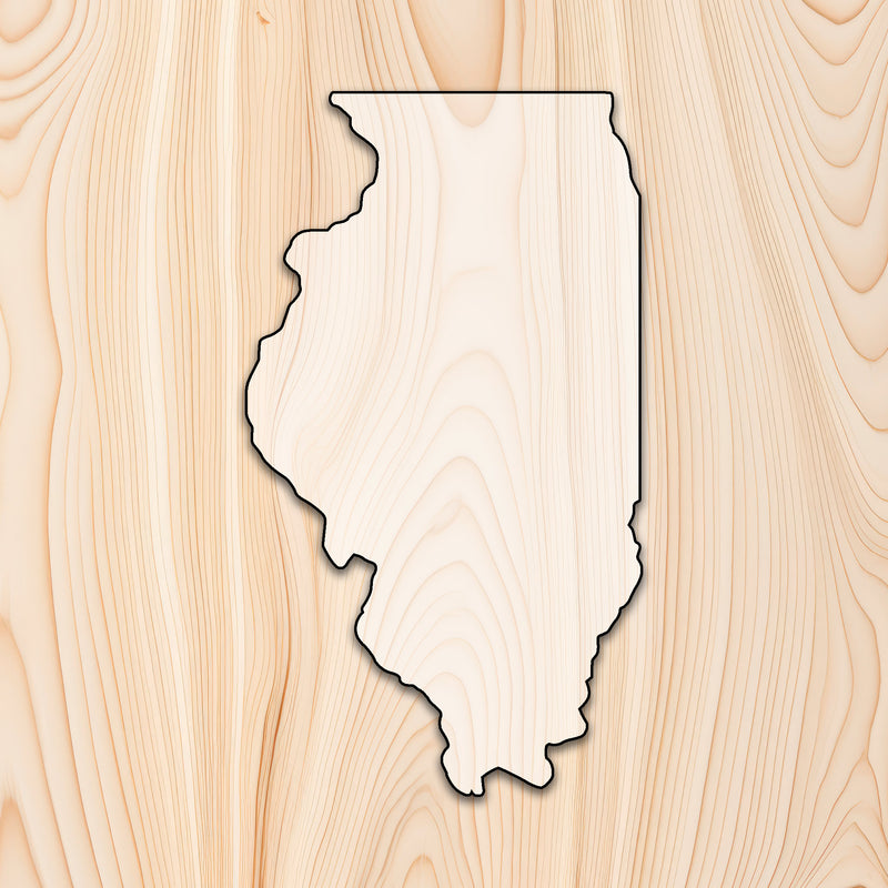 Illinois State Acrylic Craft Cutout