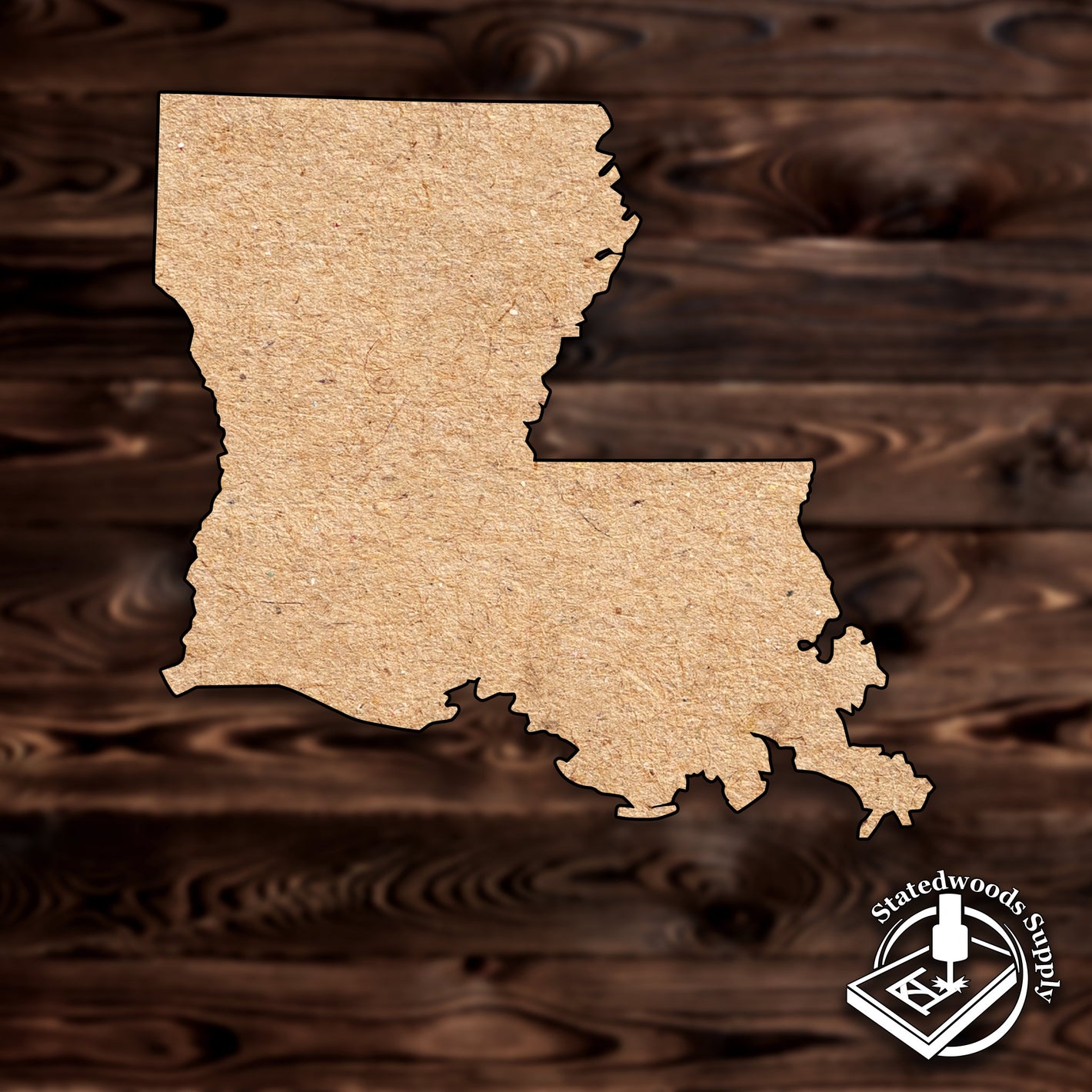 louisiana state mdf plywood craft cutout