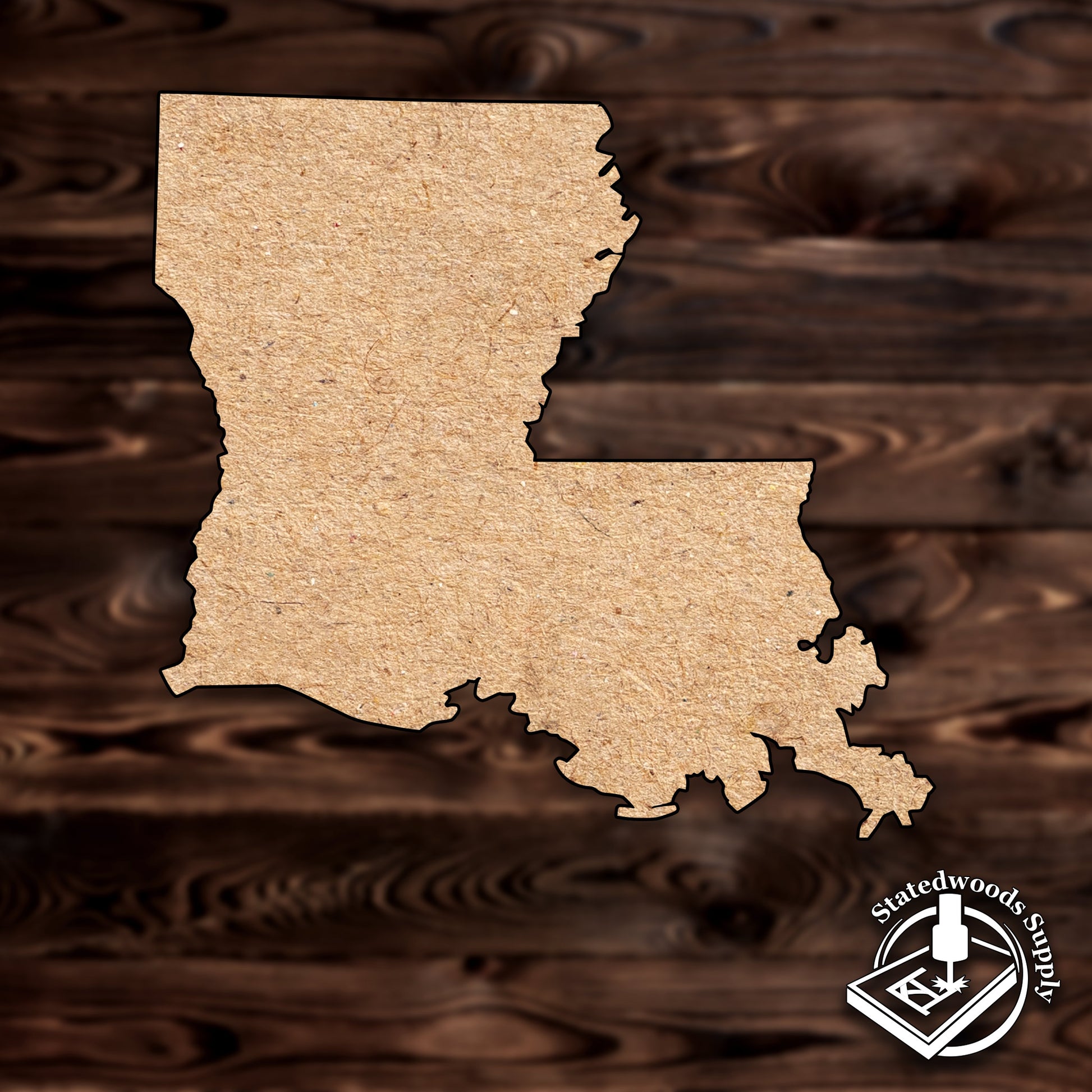 louisiana state mdf plywood craft cutout