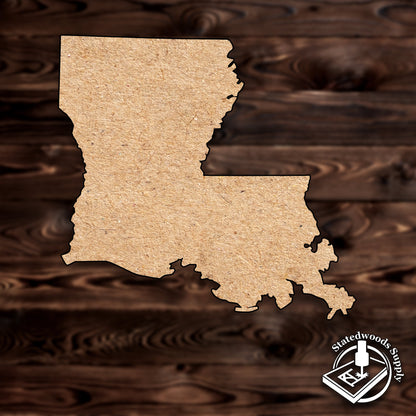 louisiana state mdf plywood craft cutout