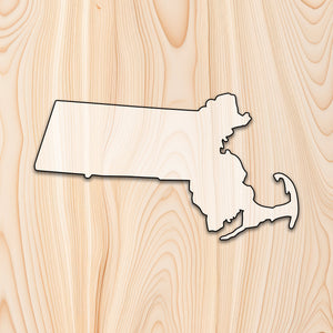 Massachusetts State Acrylic Craft Cutout